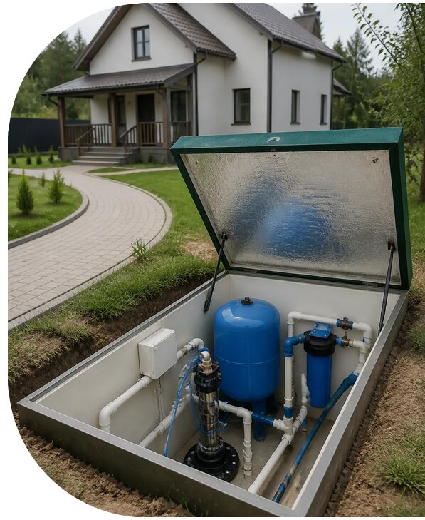 Автономное водоснабжение дома в Шелехове от 160725 р. | АПаруса-Шлх